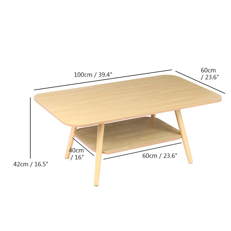 wooden coffee table