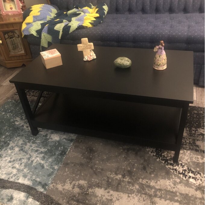 Wood White Painting Coffee Table