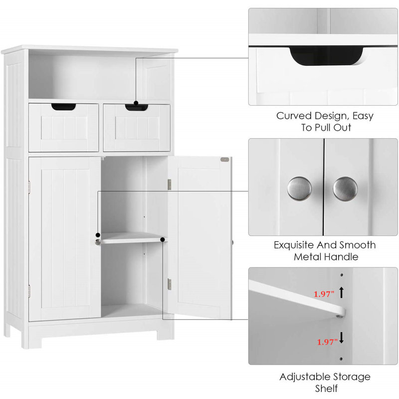white bathroom cabinet
