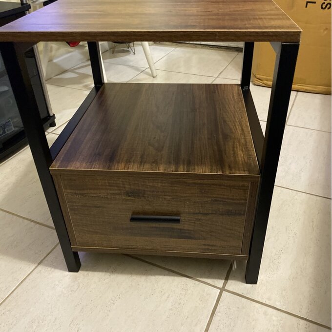 Girl Dark Walnut Home Night Stand
