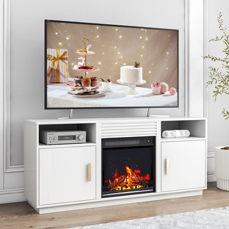 Made in China Modern Living Room Bedroom Wooden TV Cabinet Tv Stand with Fireplace