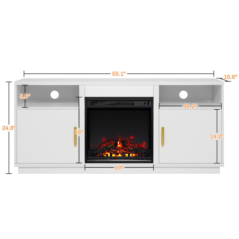Made in China Modern Living Room Bedroom Wooden TV Cabinet Tv Stand with Fireplace