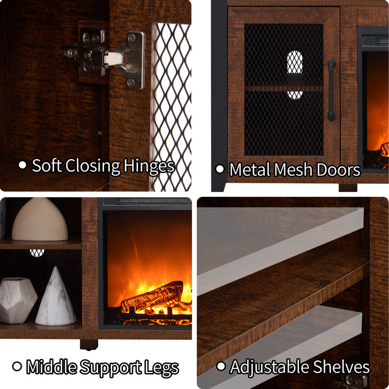 China Wholesale Modern Living Room Wooden Media Console Fireplace Tv Stand