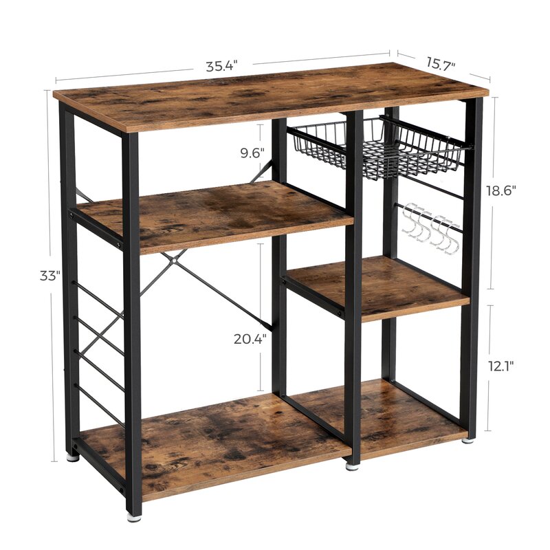 Buffet wood Industrial Kitchen Trolley