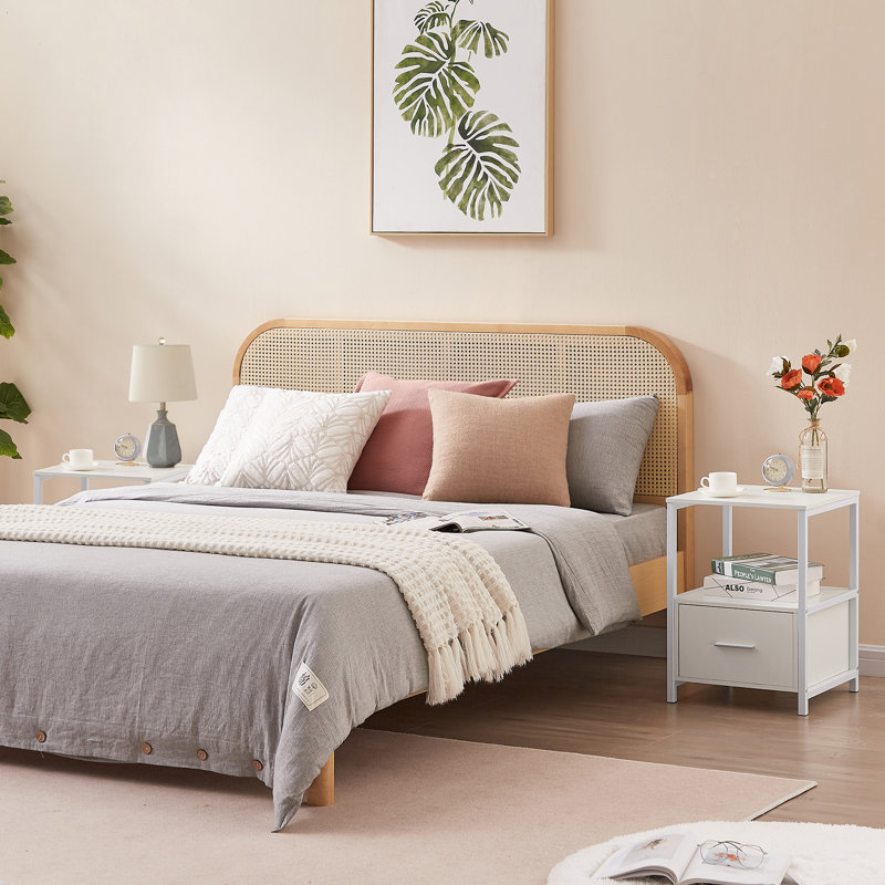 Custom Wood Side Table Modern Nightstand for Living Room