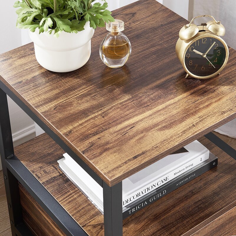 Girl Dark Walnut Home Night Stand