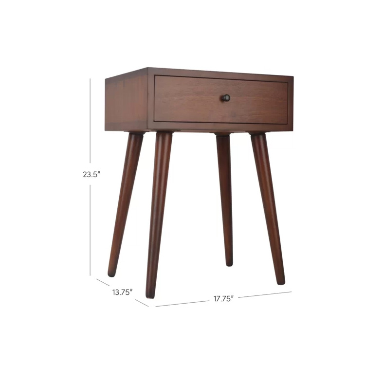 Espresso Night Stand for Bedroom with Drawers