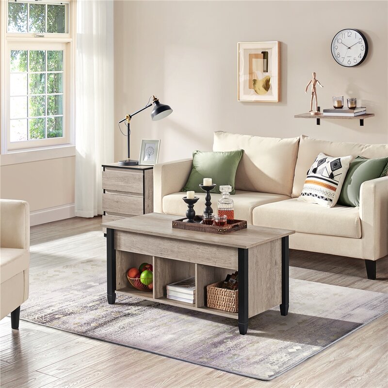 Modern Coffee Table Living Room Furniture with Storage Wooden Lift Top Coffee Table 