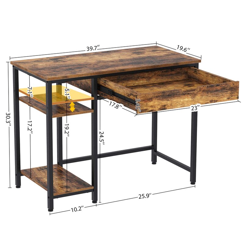 Industrial Style PC Workstation Best Selling Wood Office Furniture Desk