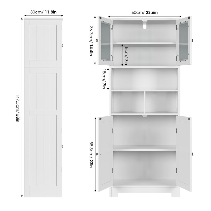 White Hotel Large Bathroom Cabinet 