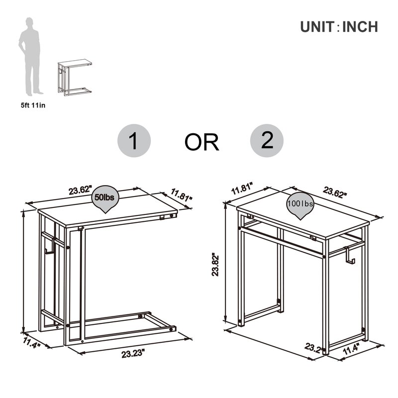 Modern Nesting Coffee Table Set with Storage