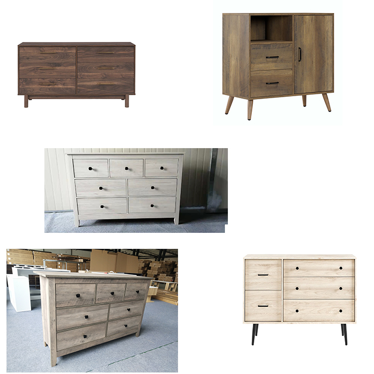 Multifuntional driftwood drawer chest in bedroom