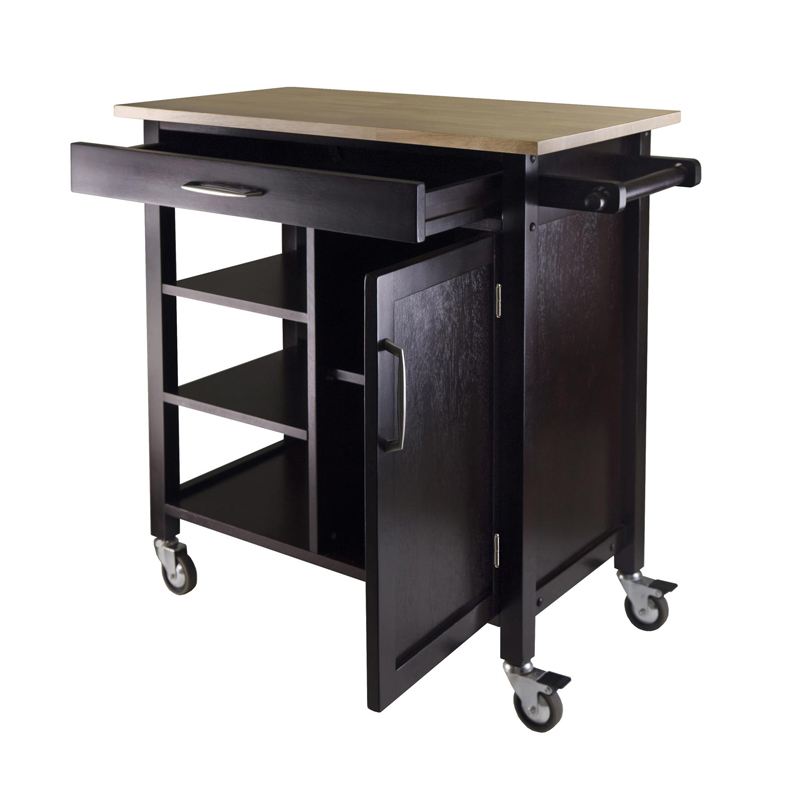 Wood Storage Kitchen Trolley for Kitchen