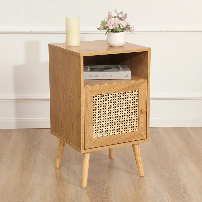 Rattan Yellow Home Night Stand