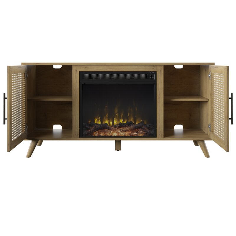  Living Room Furniture Wooden Table TV Table Luxury Modern TV Stand with Fireplace