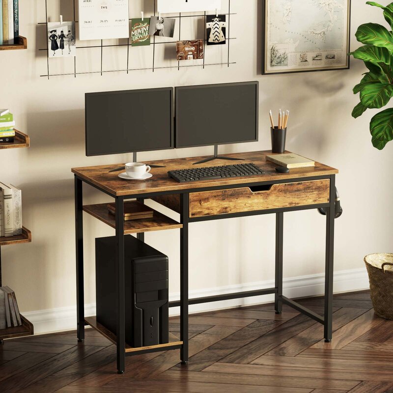 Industrial Style PC Workstation Best Selling Wood Office Furniture Desk
