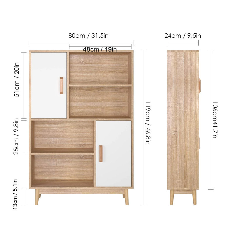 High Quality Kids Cabinet Wood Bookcase