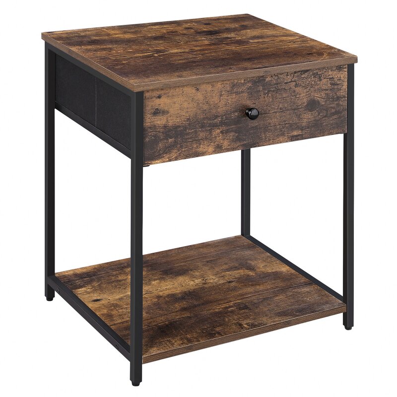 Little Colored Brown Living Room Side Table