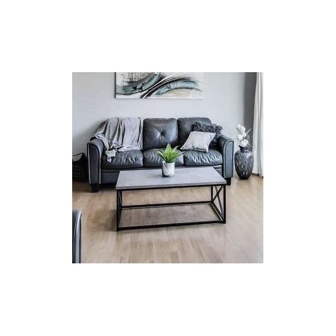 Solid Wood Iron Frame Home Coffee Table
